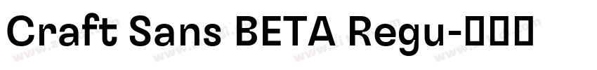 Craft Sans BETA Regu字体转换